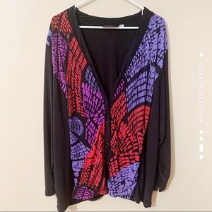 Bob Mackie • Black, Bold Design Cardigan (3X)